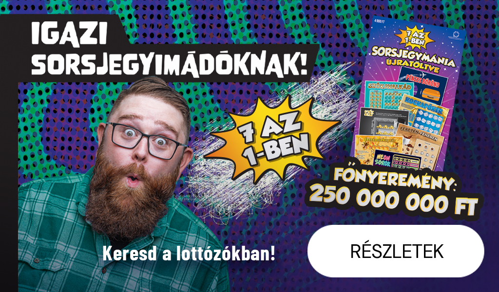 Szerencsejáték mobil alkalmazás főképernyője