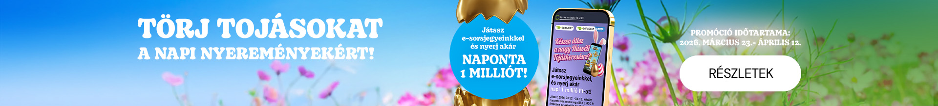 Húsvéti e-sorsjegy nyereményjáték