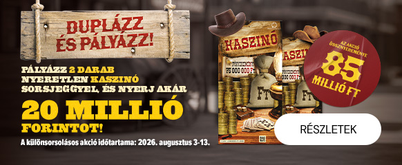 Kaszinó sorsjegy akció